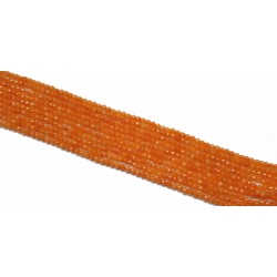 Jadeit fasetowany 4mm sznur - pomarańczowy