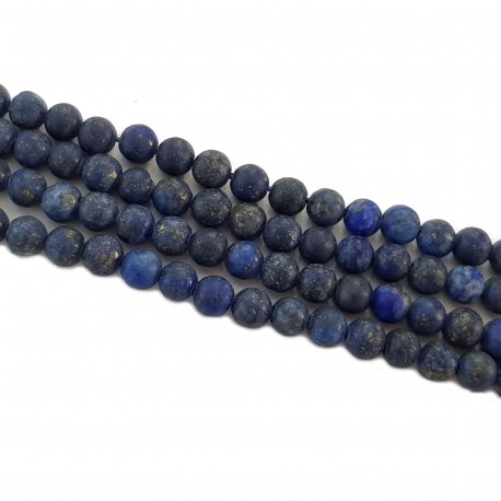 Lapis lazuli 4mm matowy gładki kulka sznur