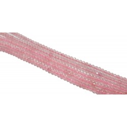 Jadeit fasetowany 4x3mm oponka sznur - jasno różowy