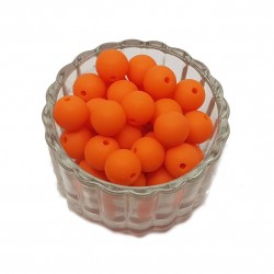 Koraliki plastikowe kulki matowe 10mm - pomarańczowy