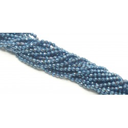 Hematyt 3mm fasetowana kulka niebieski - sznur