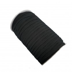 Guma / gumka eslastyczna płaska do maseczek  6mm czarna  - 10 metrów