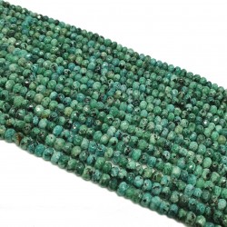 Jadeit fasetowany 4x3mm oponka sznur - zielony