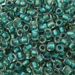 TOHO Round 8/0 TR-08-264 Inside-Color Rainbow CrystalTeal Lined - 10g